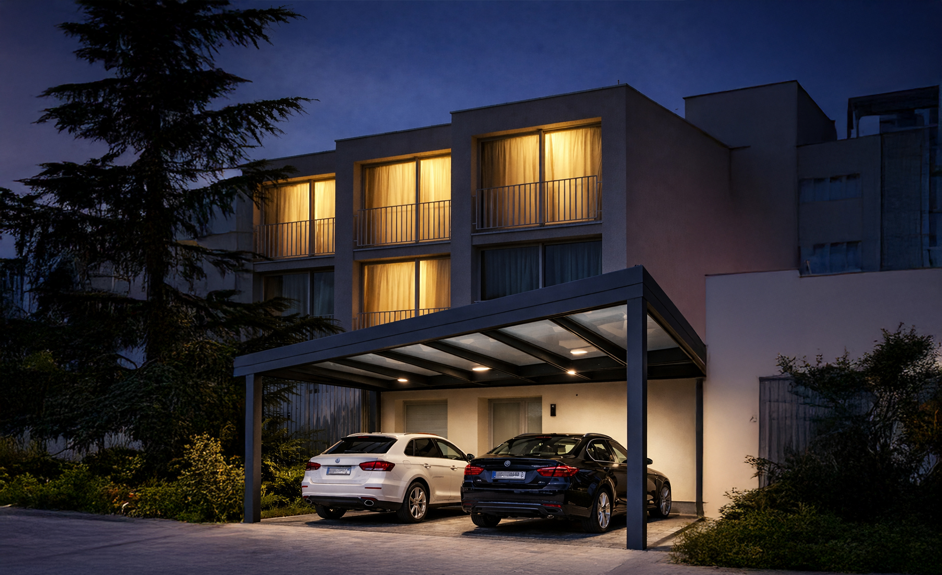 ALUXIL Carport — Aluminium-Doppelcarport